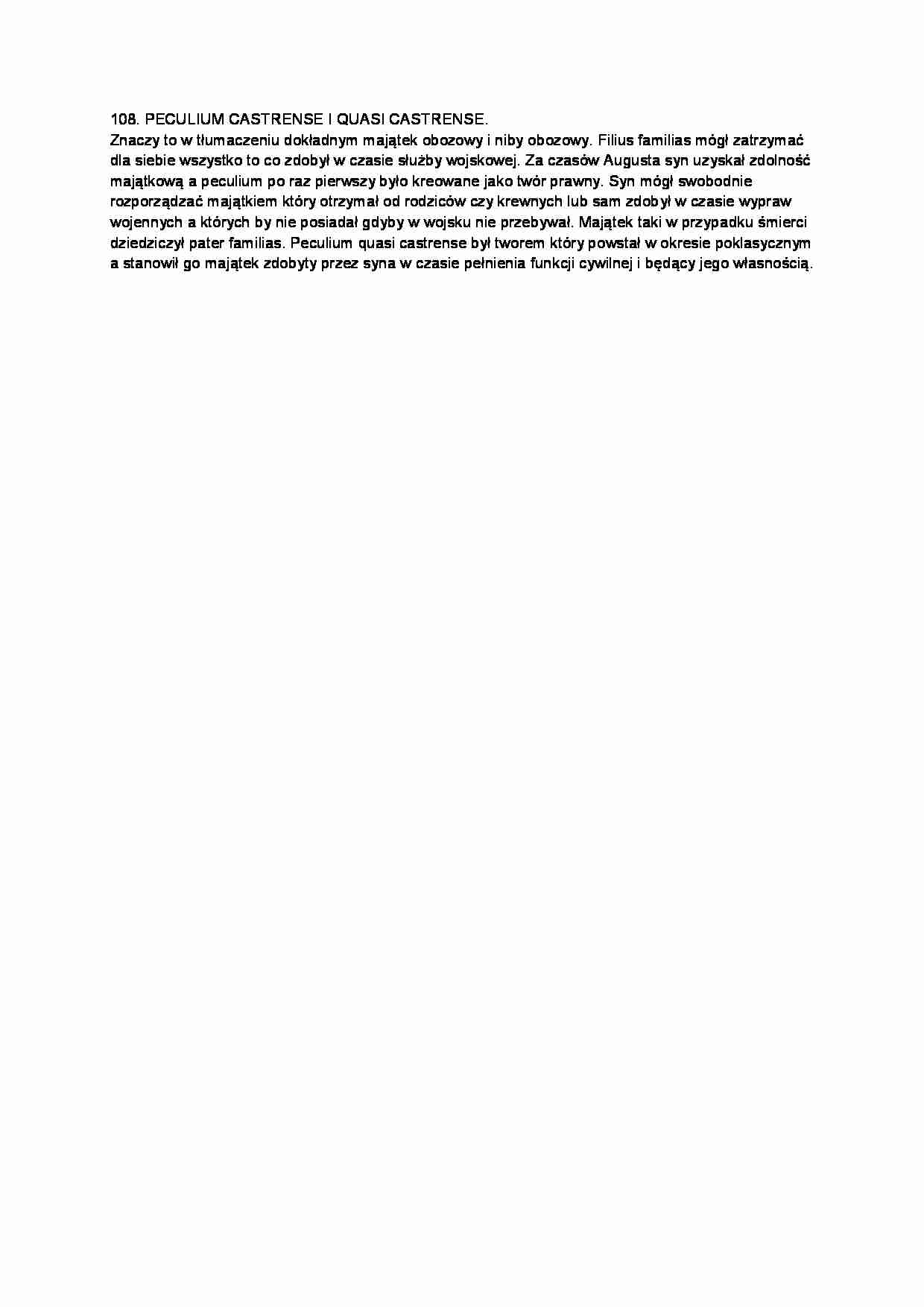 Peculium castrense i quais castrense-opracowanie - strona 1