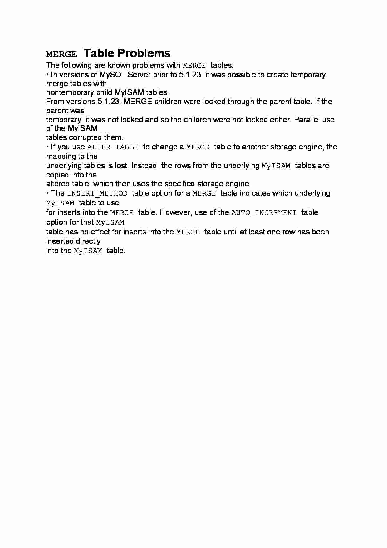 MERGE Table Problems-opracowanie - strona 1