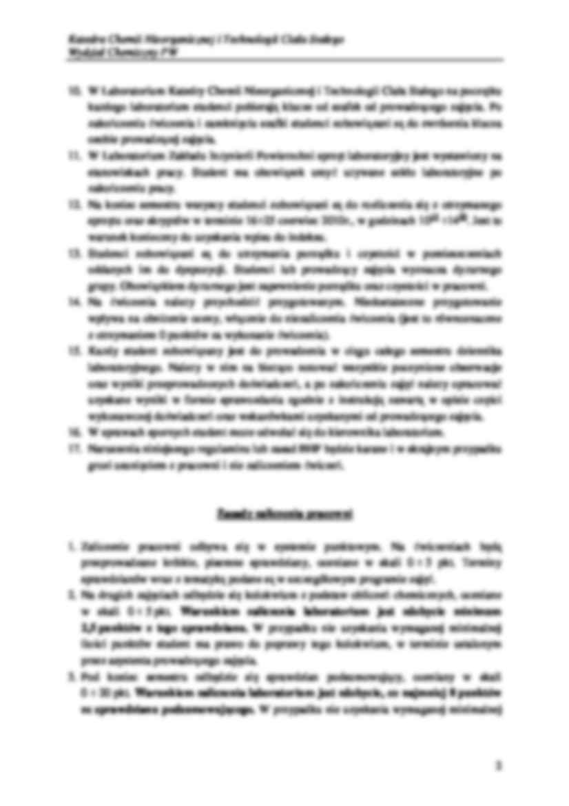 Regulamin Pracowni Chemicznej (TCh, IM)  - strona 2
