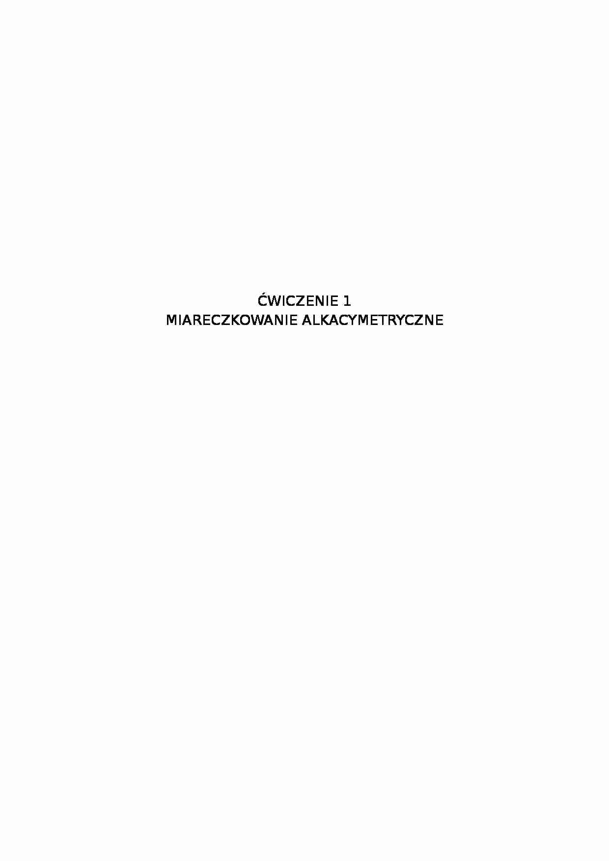 Sprawozdanie- miareczkowanie alkacymetryczne - strona 1