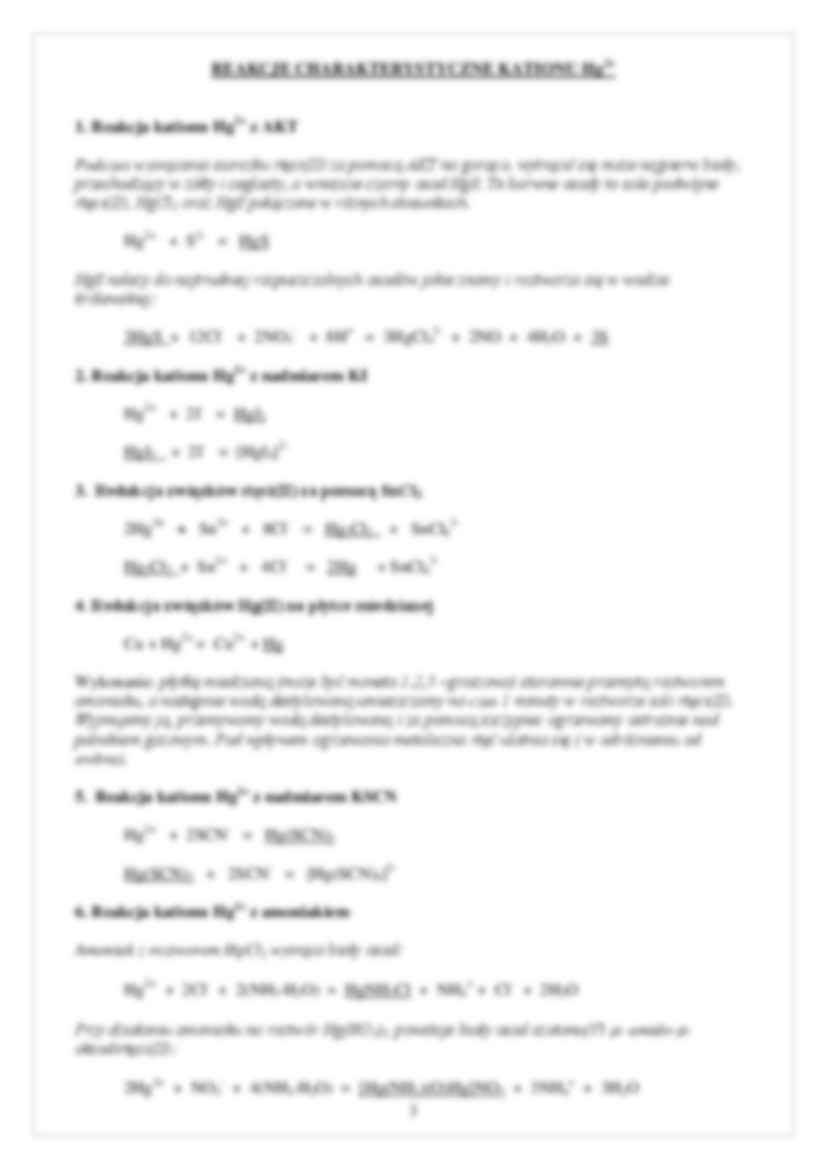 chemia nieorganiczna - reakcje  charakterystyczne kationów 3 - strona 3