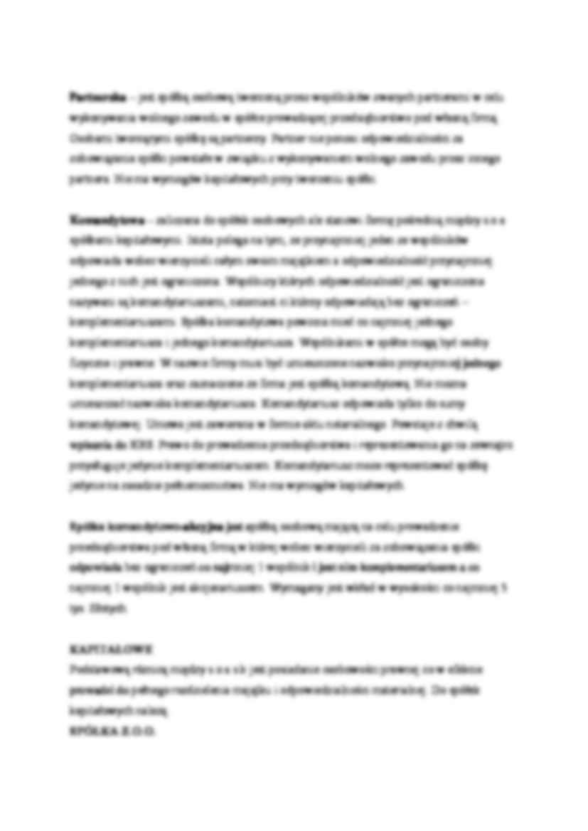 Formy organizacyjne spółek - omówienie - strona 2