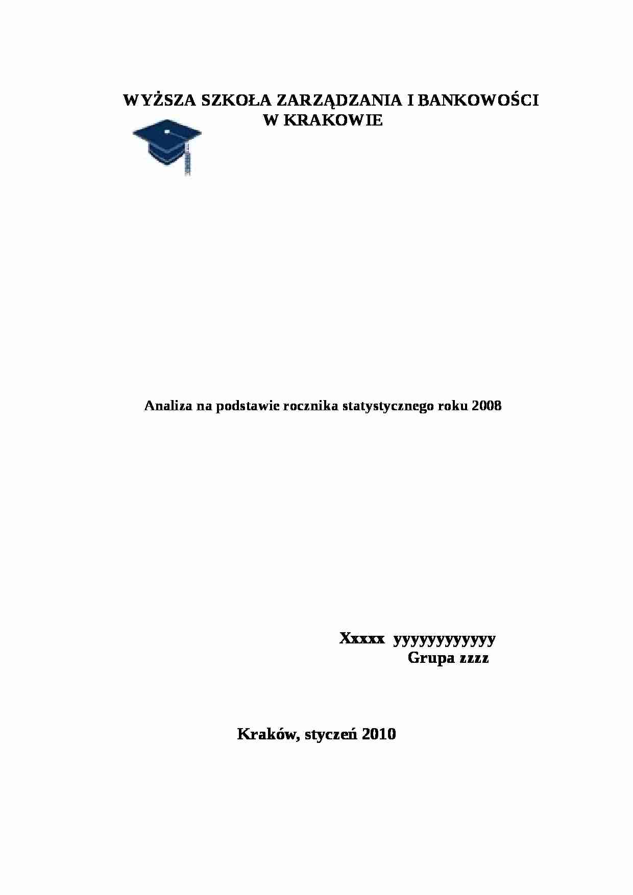 statystyka praca zaliczeniowa u prof Roszczynialskiego - strona 1