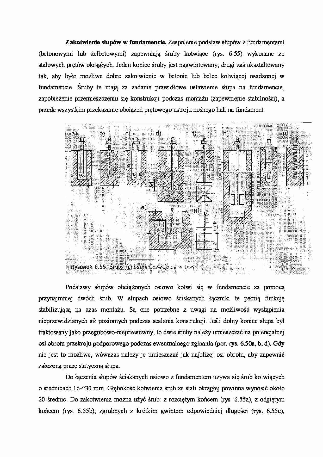 Zakotwienie słupów w fundamencie - wykład - strona 1