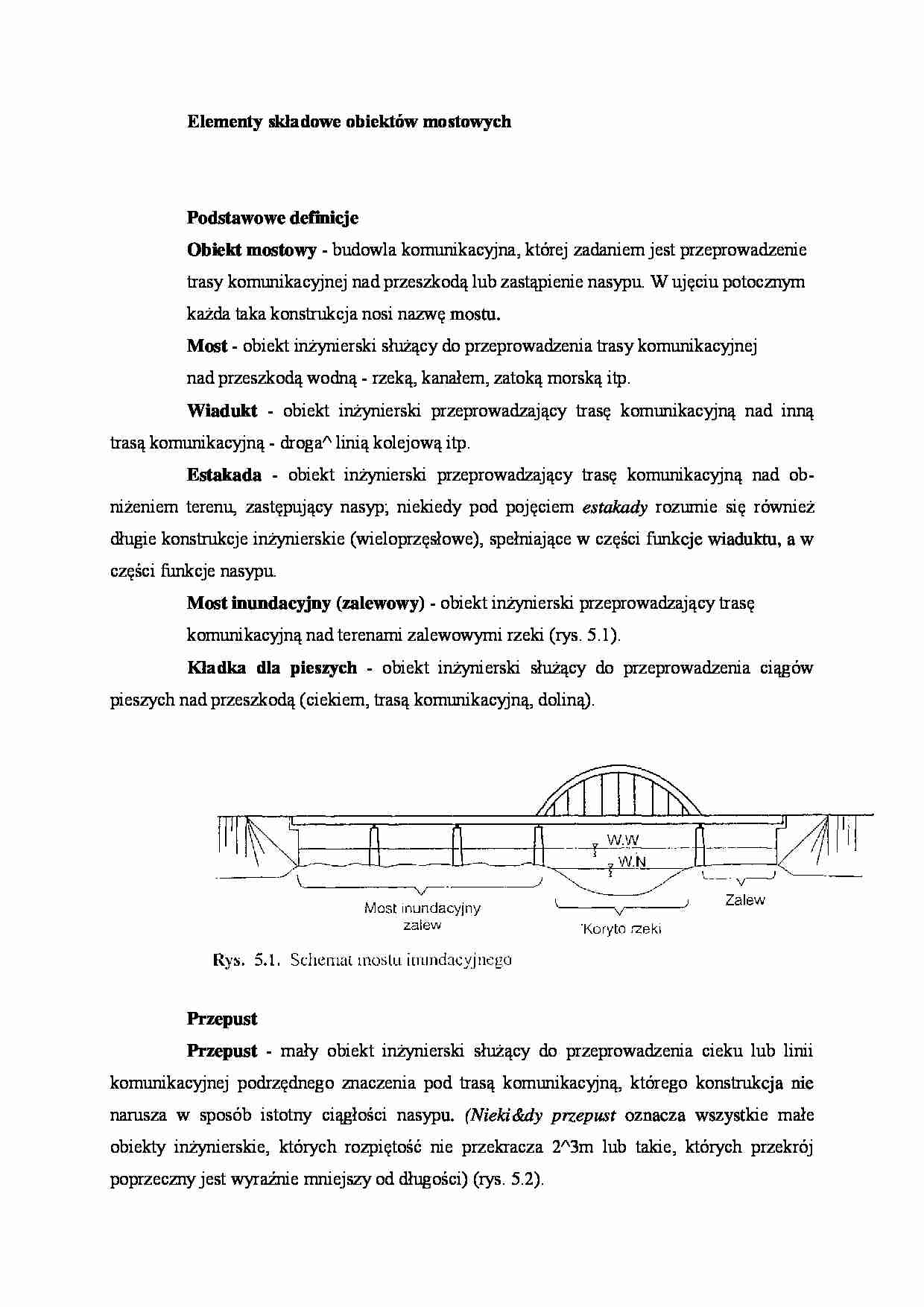 Elementy składowe obiektów mostowych - wykład - Przepust - strona 1