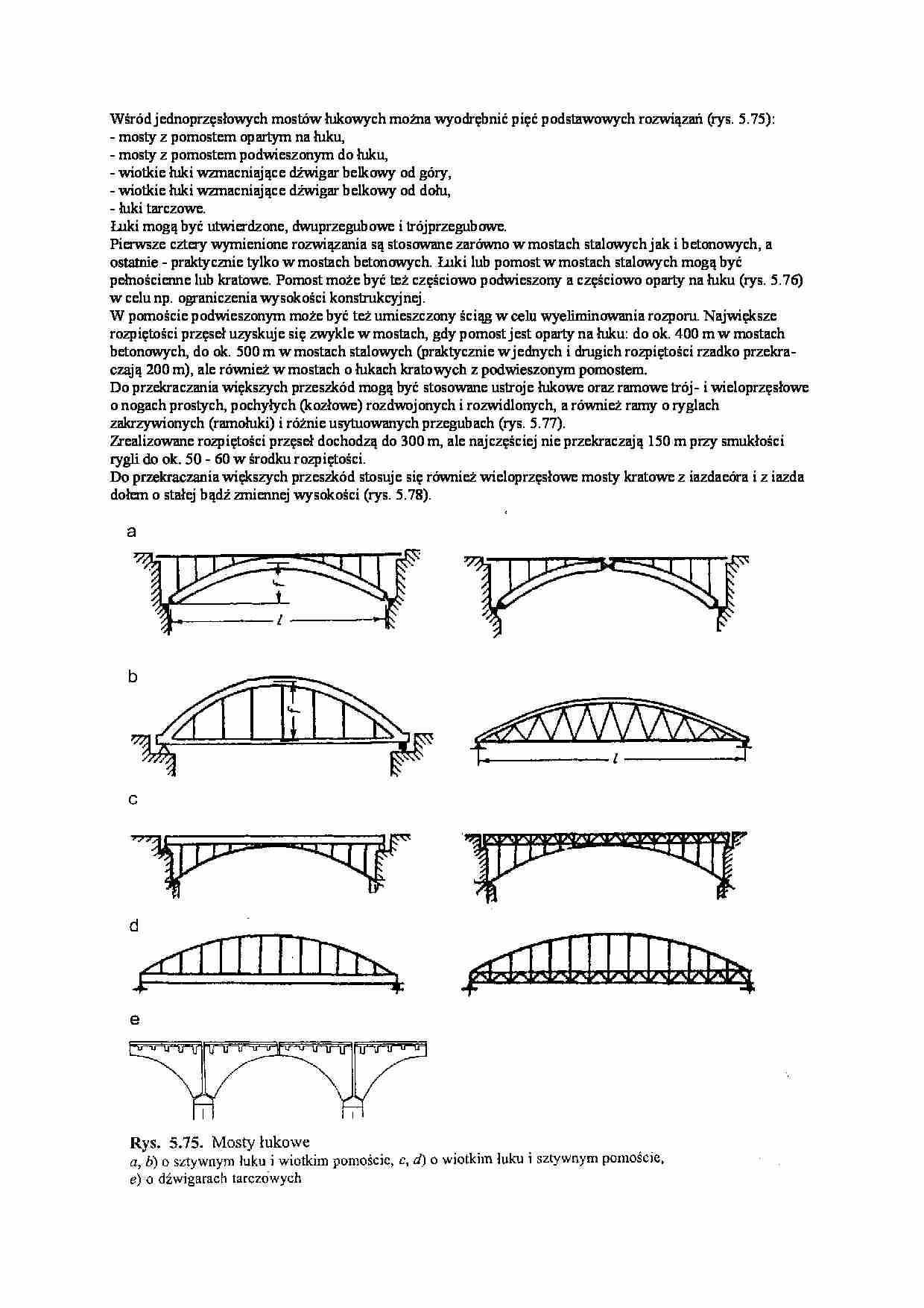 Jednoprzęsłowe mosty łukowe - wykład - strona 1
