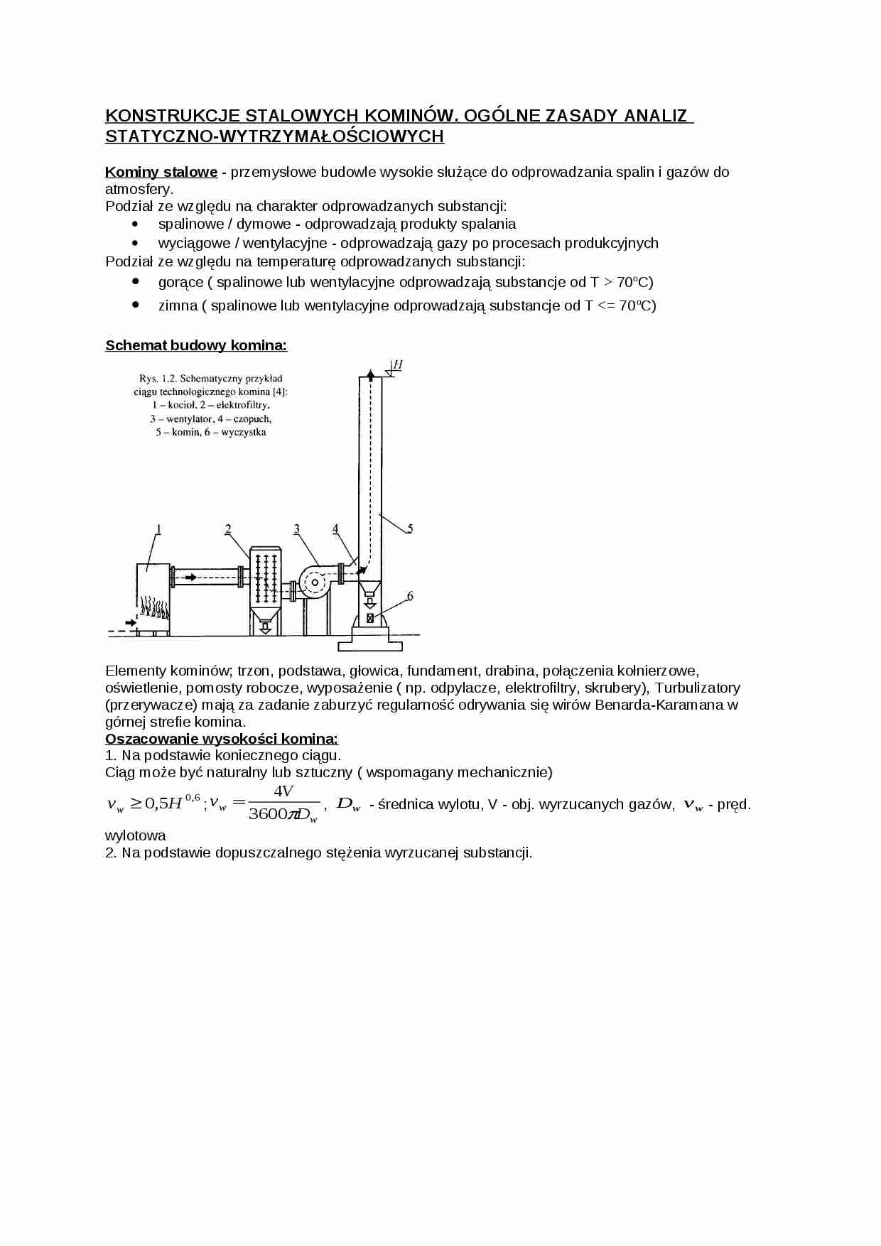 Konstrukcje stalowych kominów-opracowanie - strona 1