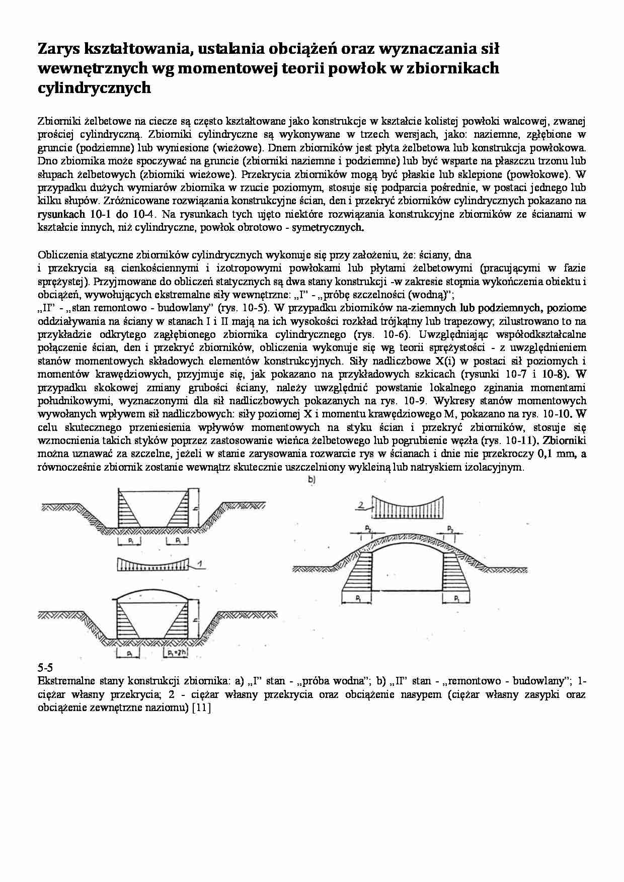Zbiorniki cylindryczne-opracowanie - strona 1