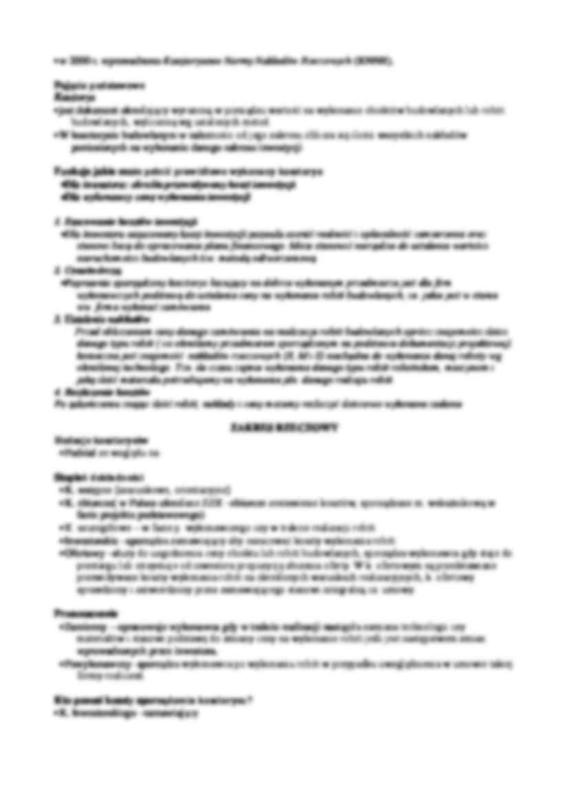 Cele sporządzania kosztorysów-opracowanie - strona 2