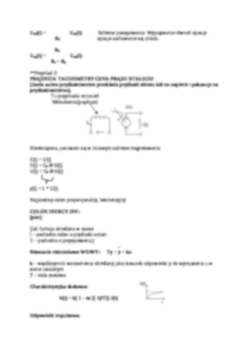 Metody opisu ciągłych liniowych jednomiarowych obiektów sterowania-opracowanie - strona 3