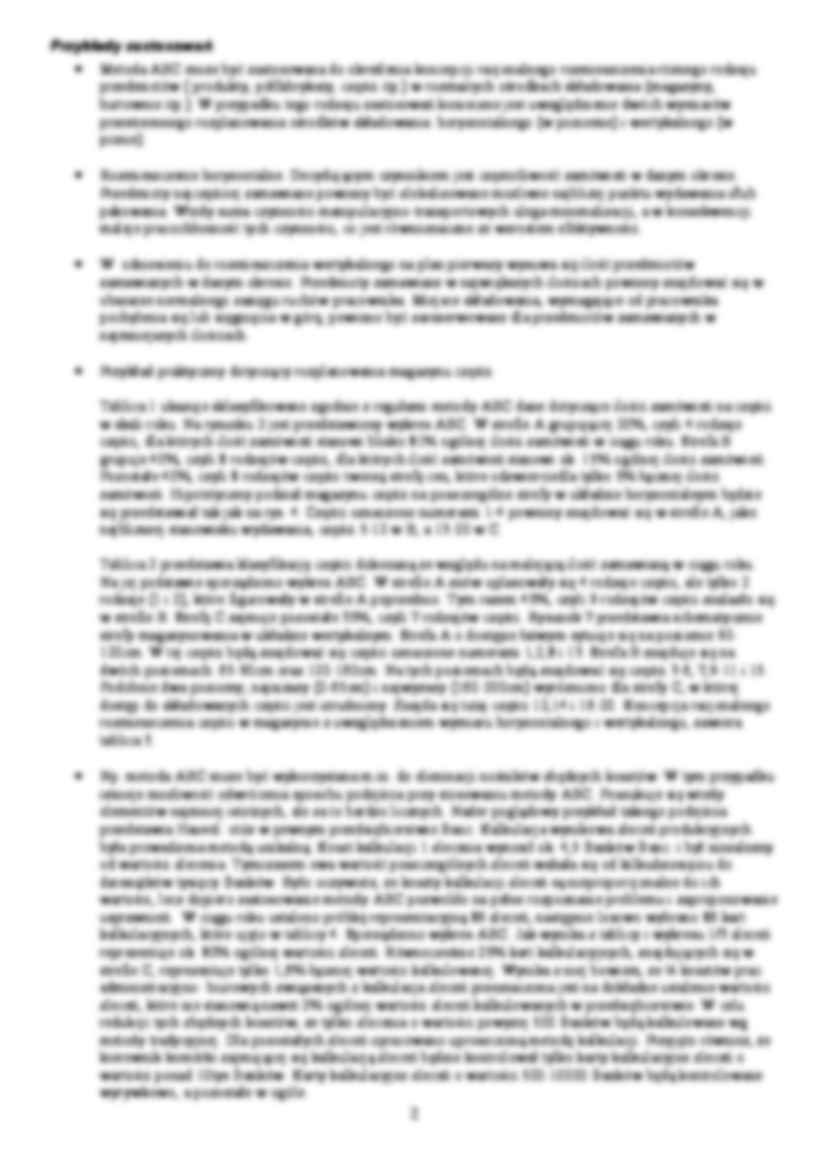 Metody pomocnicze w rozwiązywaniu problemów zarządzania-opracowanie -  Metoda ABC - Geneza - strona 2