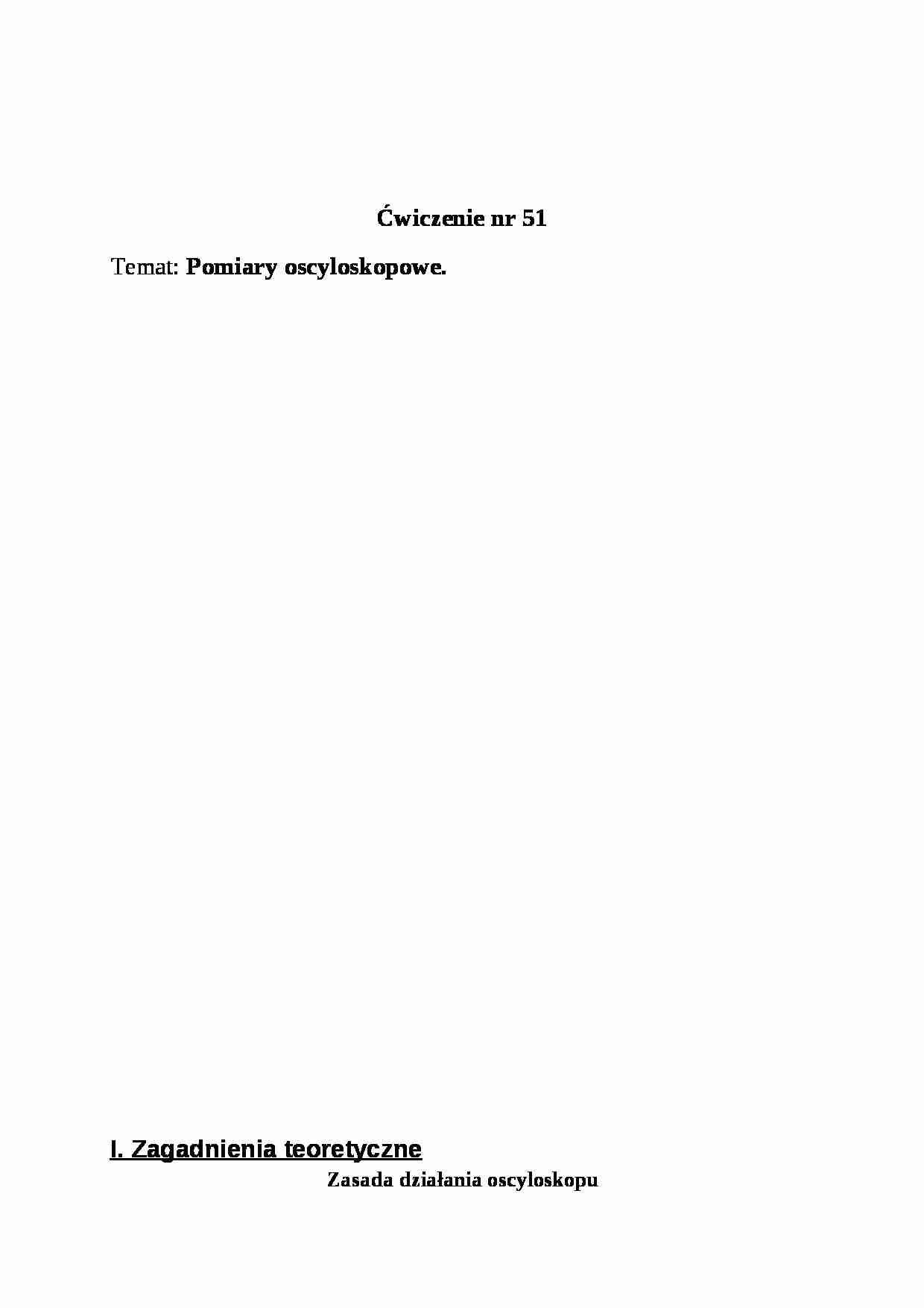 Pomiary oscyloskopowe-opracowanie - strona 1