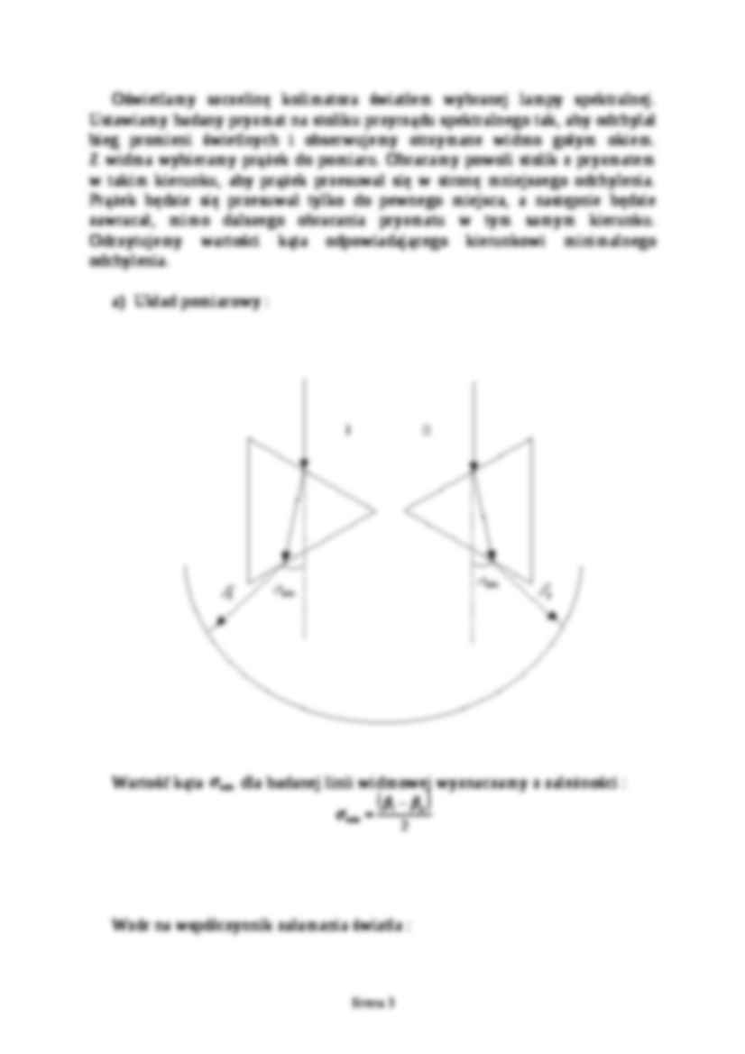 Wyznaczanie współczynnika załamania szkła za pomocą spektrometru-opracowanie - strona 3