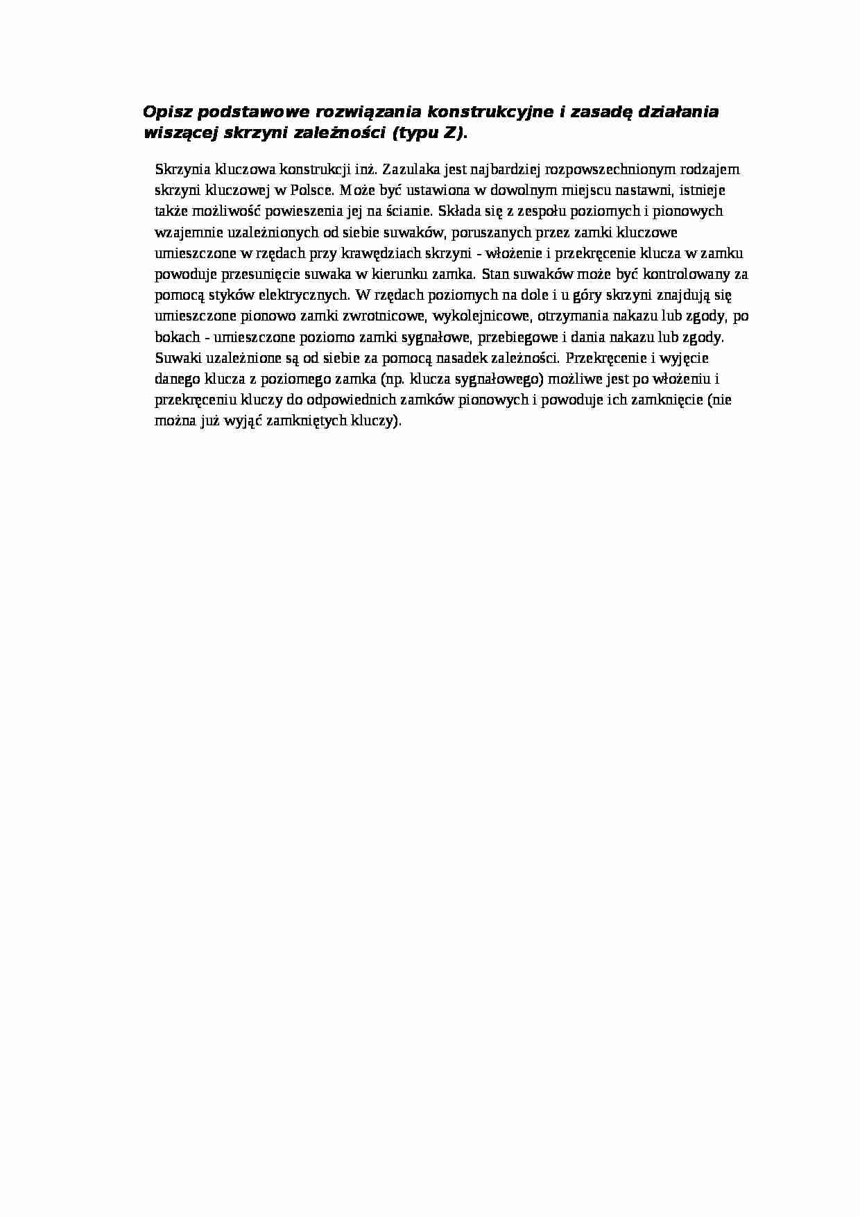 Wykład - podstawowe rozwiązania konstrukcyjne skrzyni zależności  - strona 1