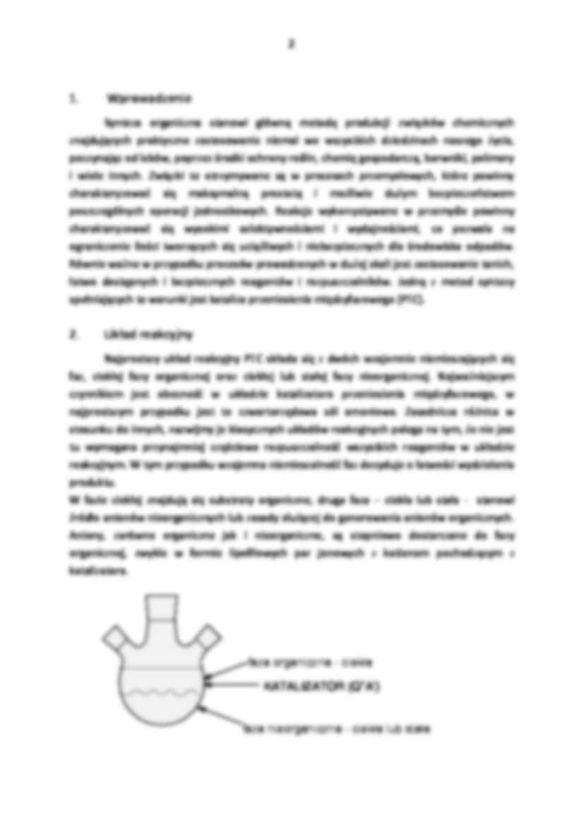 Kataliza przeniesienia międzyfazowego-Instrukcja do ćwiczenia - strona 2