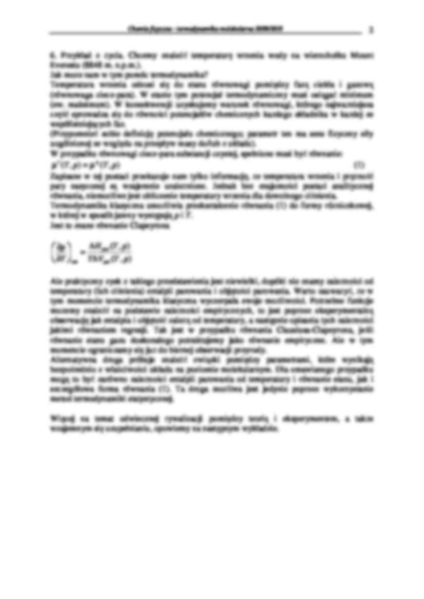 Chemia fizyczna - termodynamika molekularna 2009/2010-wykłady - strona 2