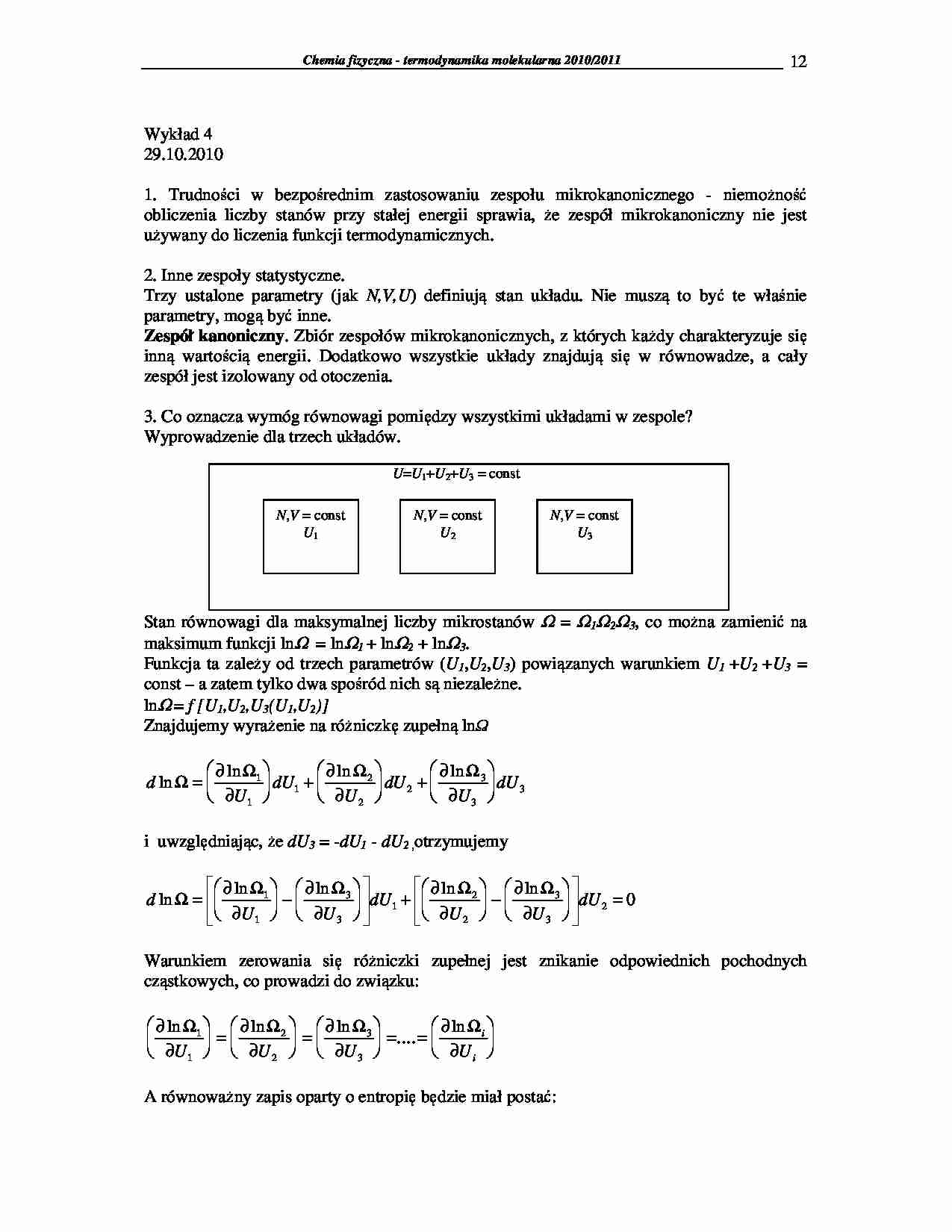 Chemia fizyczna - termodynamika molekularna 2009/2010-wykłady18 - strona 1