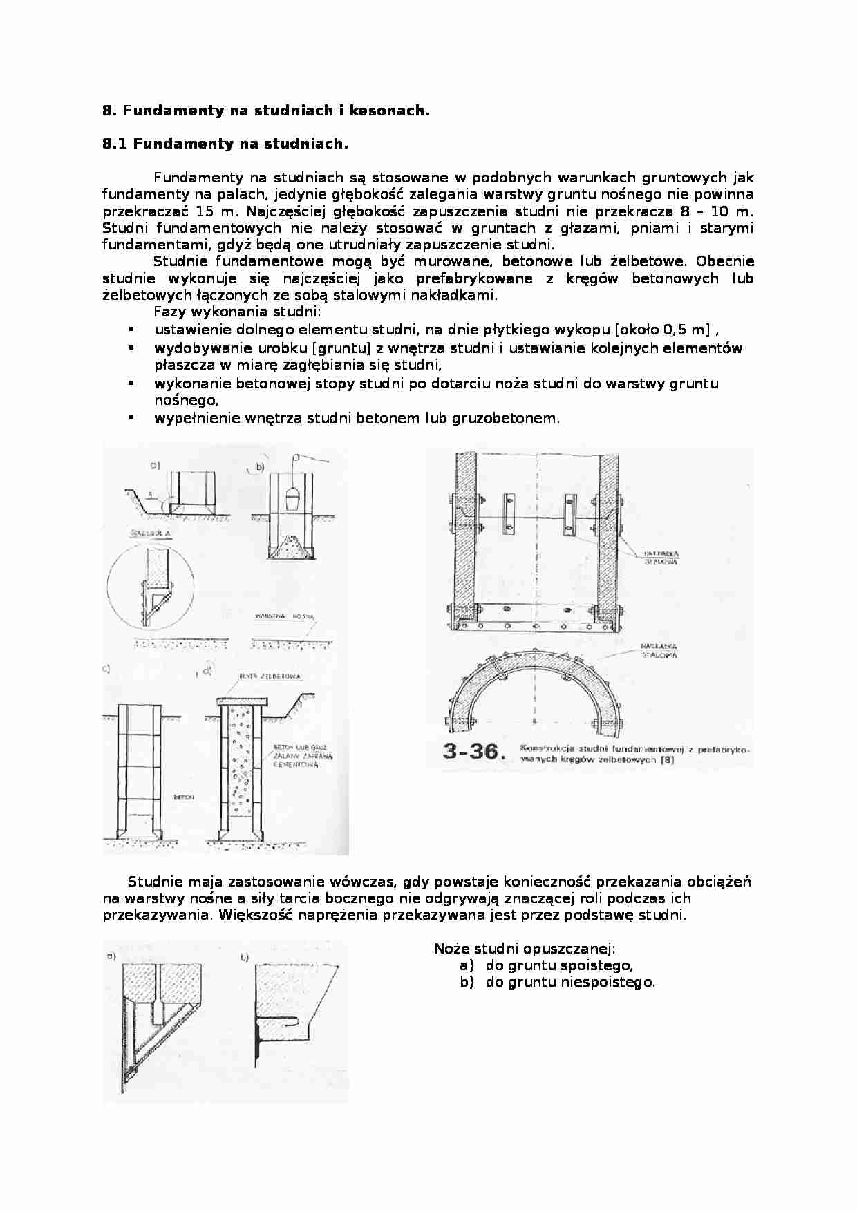 Fundamenty na studniach i kesonach-opracowanie - strona 1