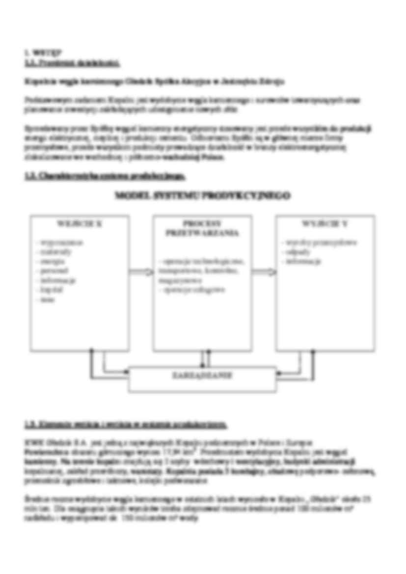 Projekt systemu produkcyjnego - projekt - Kopalnia węgla - strona 3