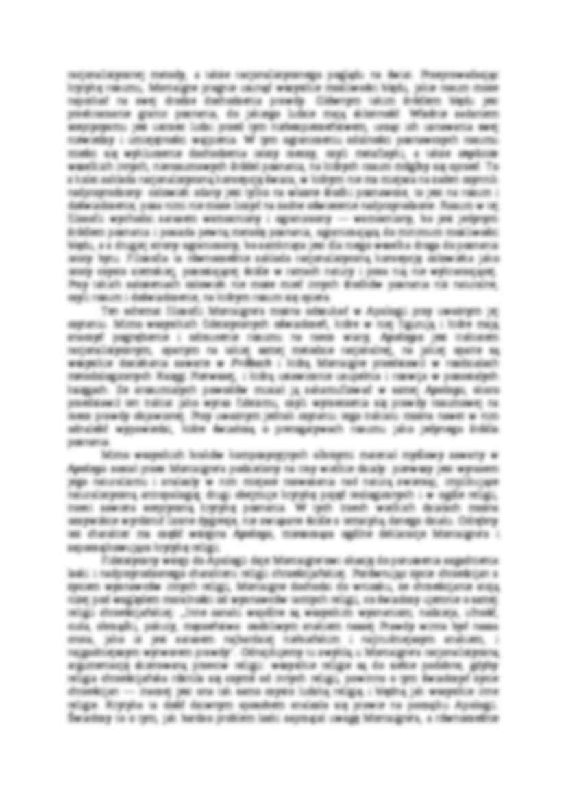 Montaigne, Próby - Apologia Rajmunda Sebond, wprowadzenie - strona 2