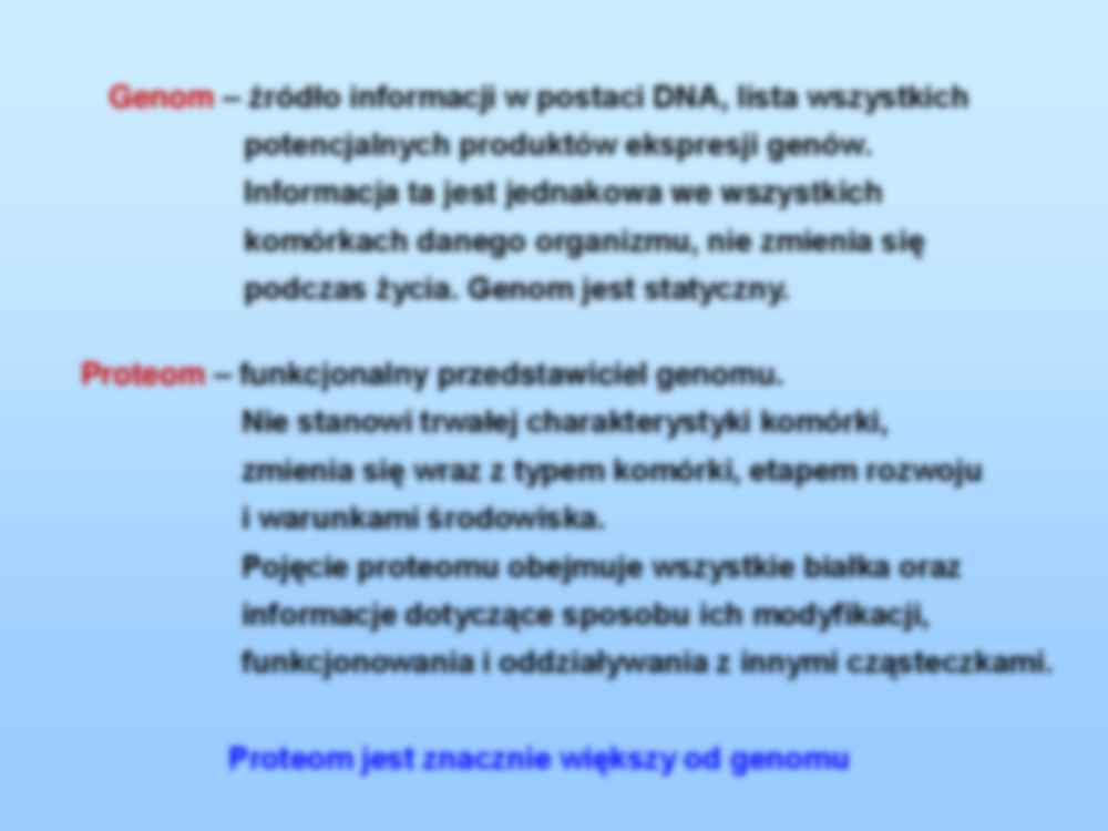  Poznawanie białek i proteomów-wykład - strona 3