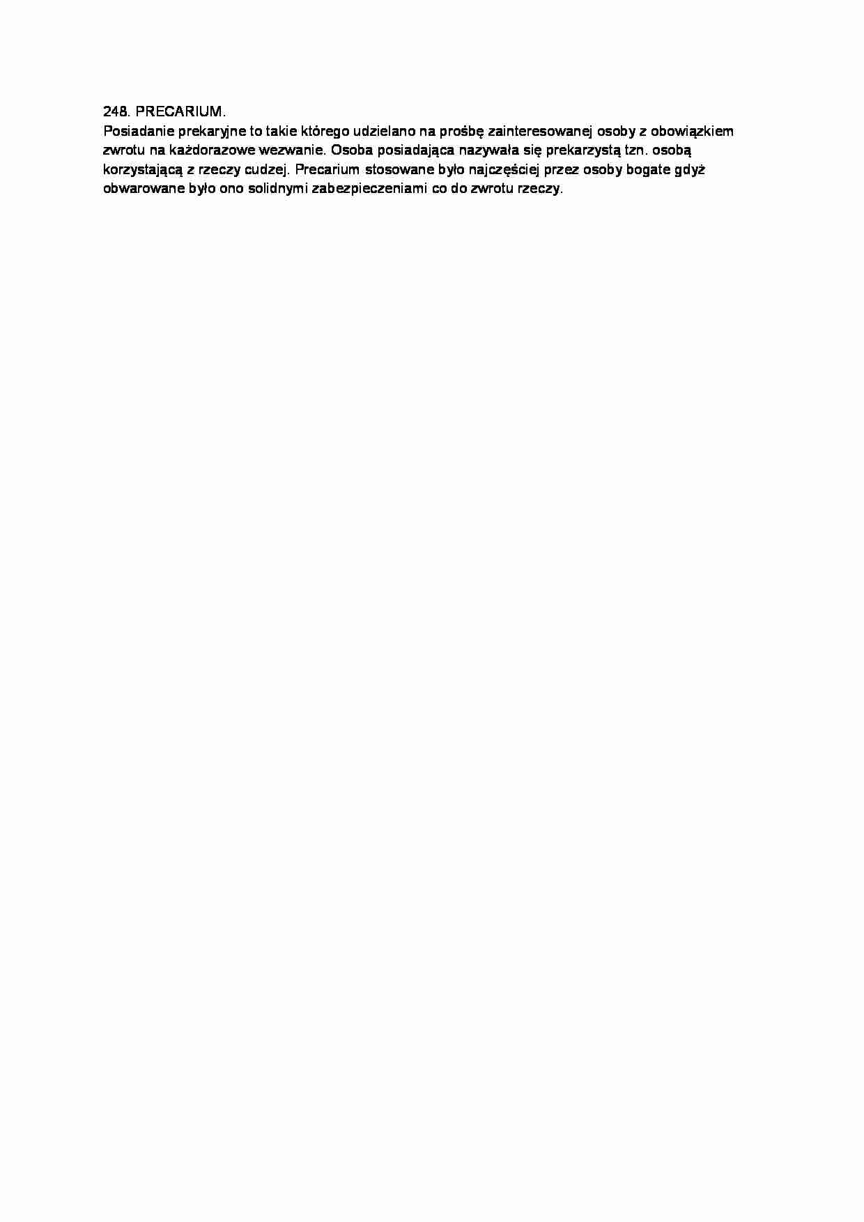 Precarium-opracowanie 1 - strona 1