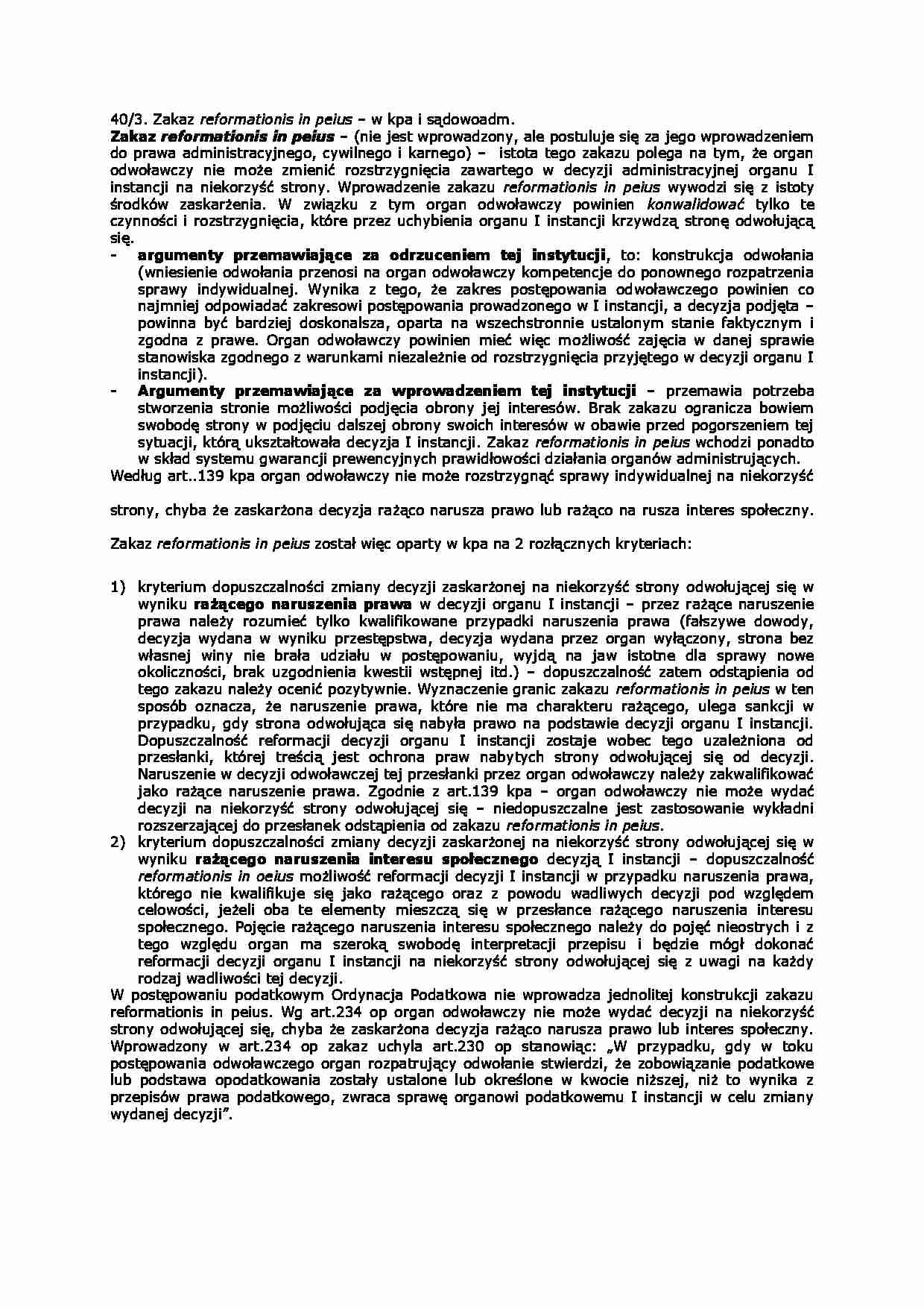 Zakaz reformationis in peius-opracowanie - strona 1