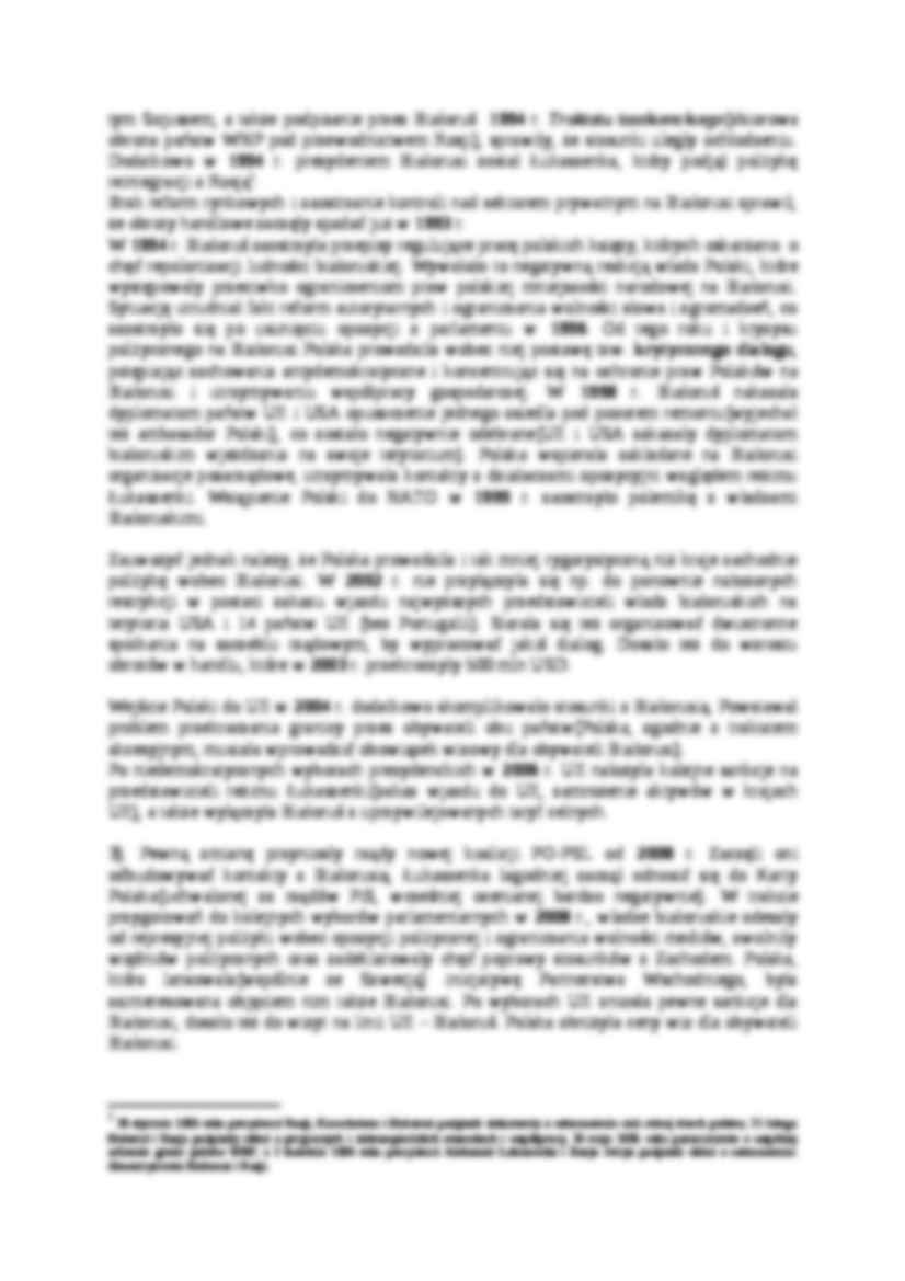 Polityka RP wobec Litwy i Białorusi- opracowanie - strona 2
