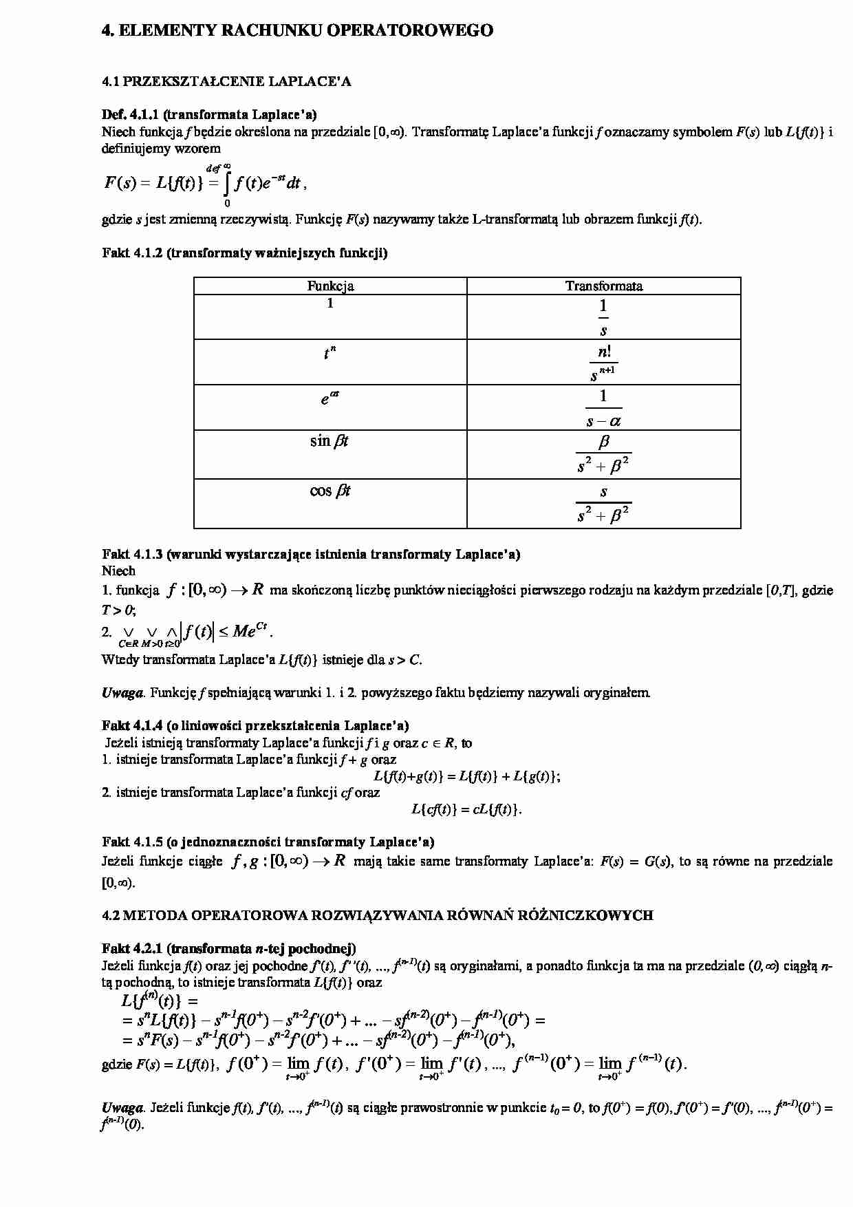 Wykład - elementy rachunku operatorowego - strona 1