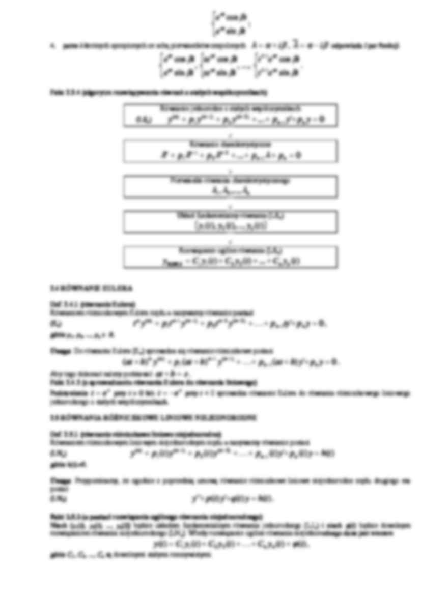 Wykład - równania różniczkowe liniowe wyższych rzędów - strona 3