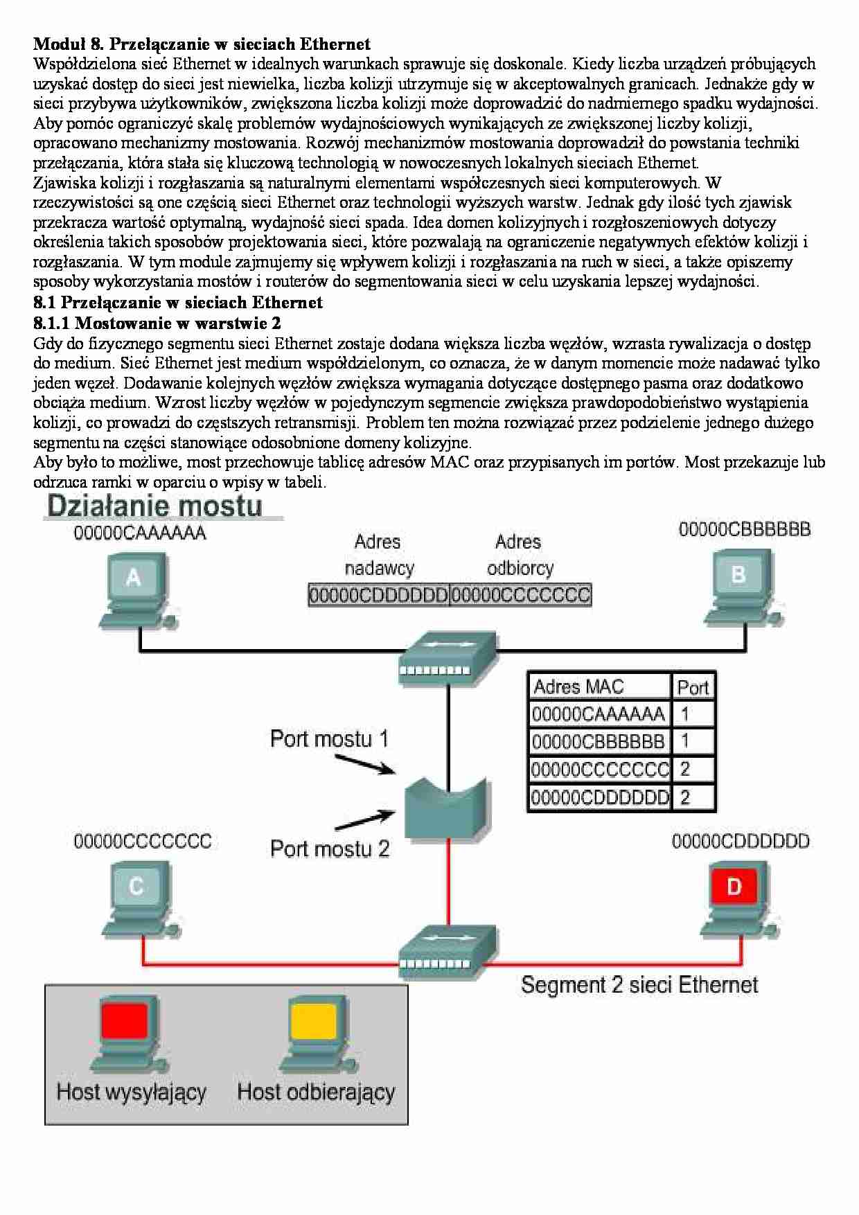 Przełączenia w sieciach - wykład - strona 1