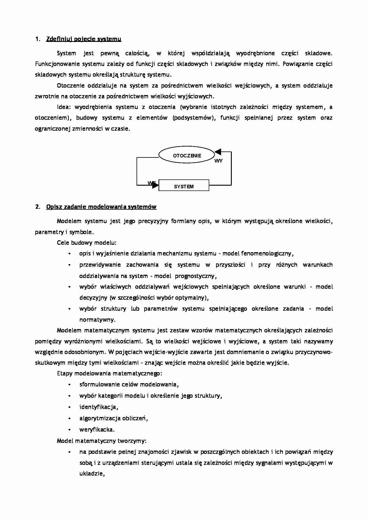 Opracowane zagadnienia na egzamin - System - strona 1
