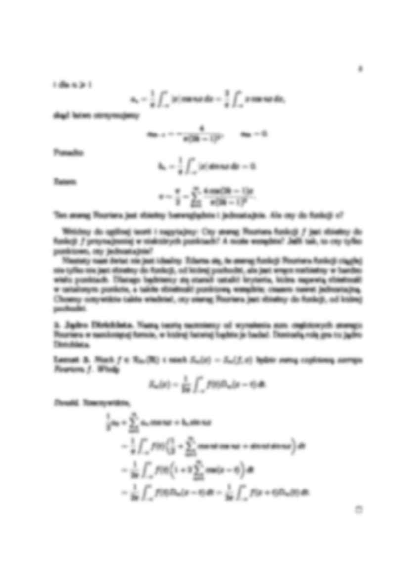 Elementy teorii szeregów Fouriera - wykład - strona 3