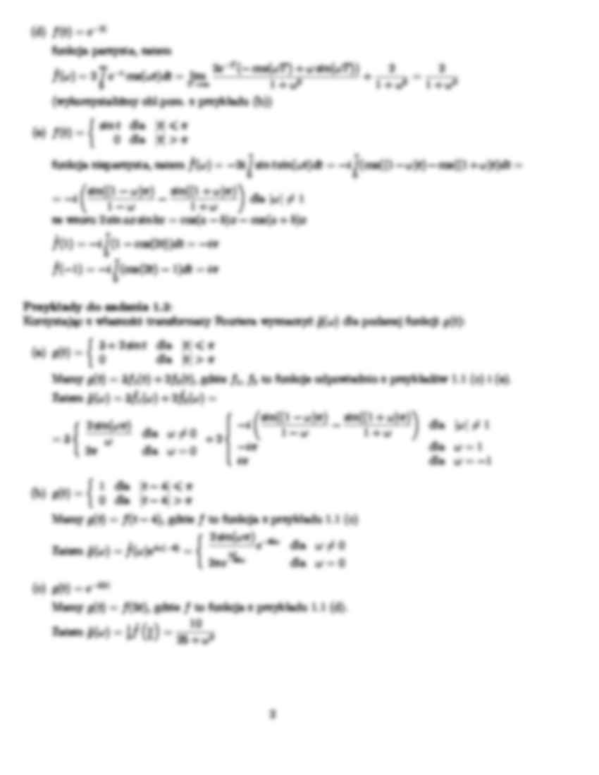 Transformata Fouriera - ćwiczenia - strona 2