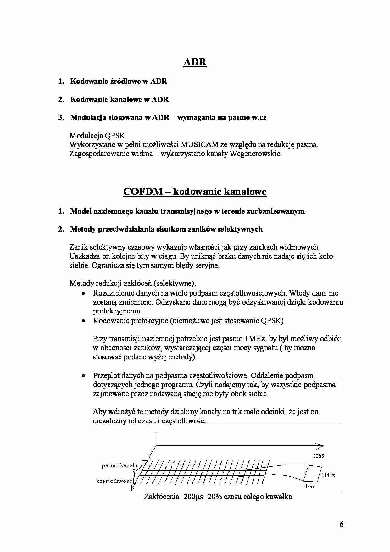 COFDM - kodowanie kanałowe - wykład - strona 1