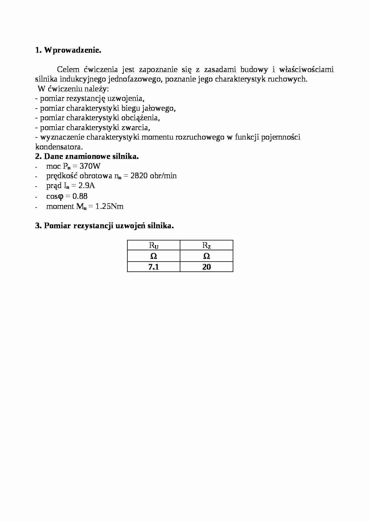 Badanie silnika-opracowanie - strona 1