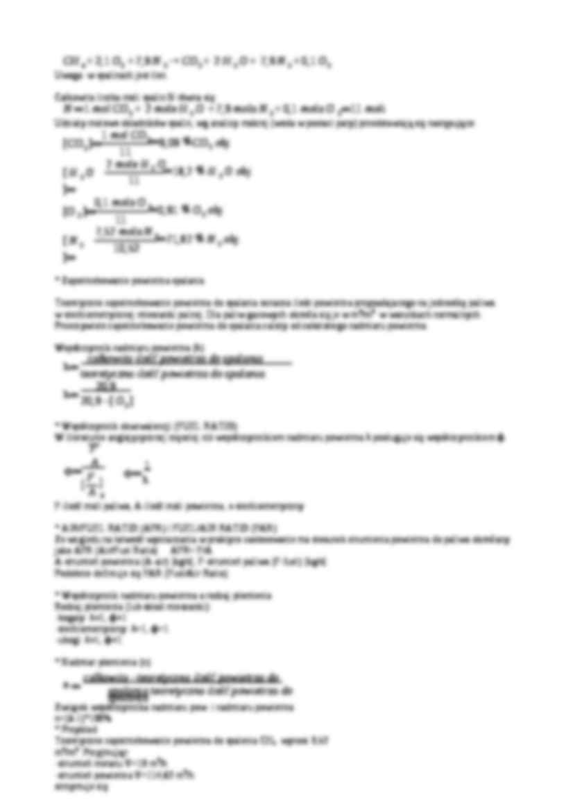 Stechiometria spalania-opracowanie - strona 2