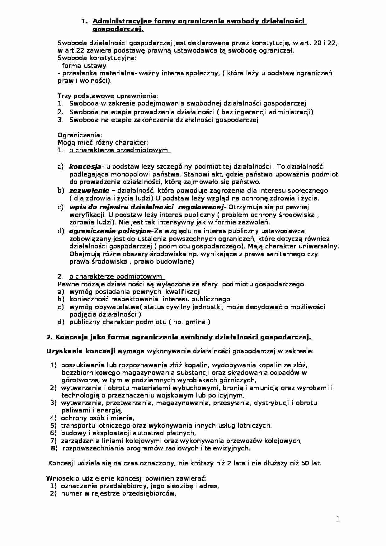 egzamin prawo administracyjne - strona 1
