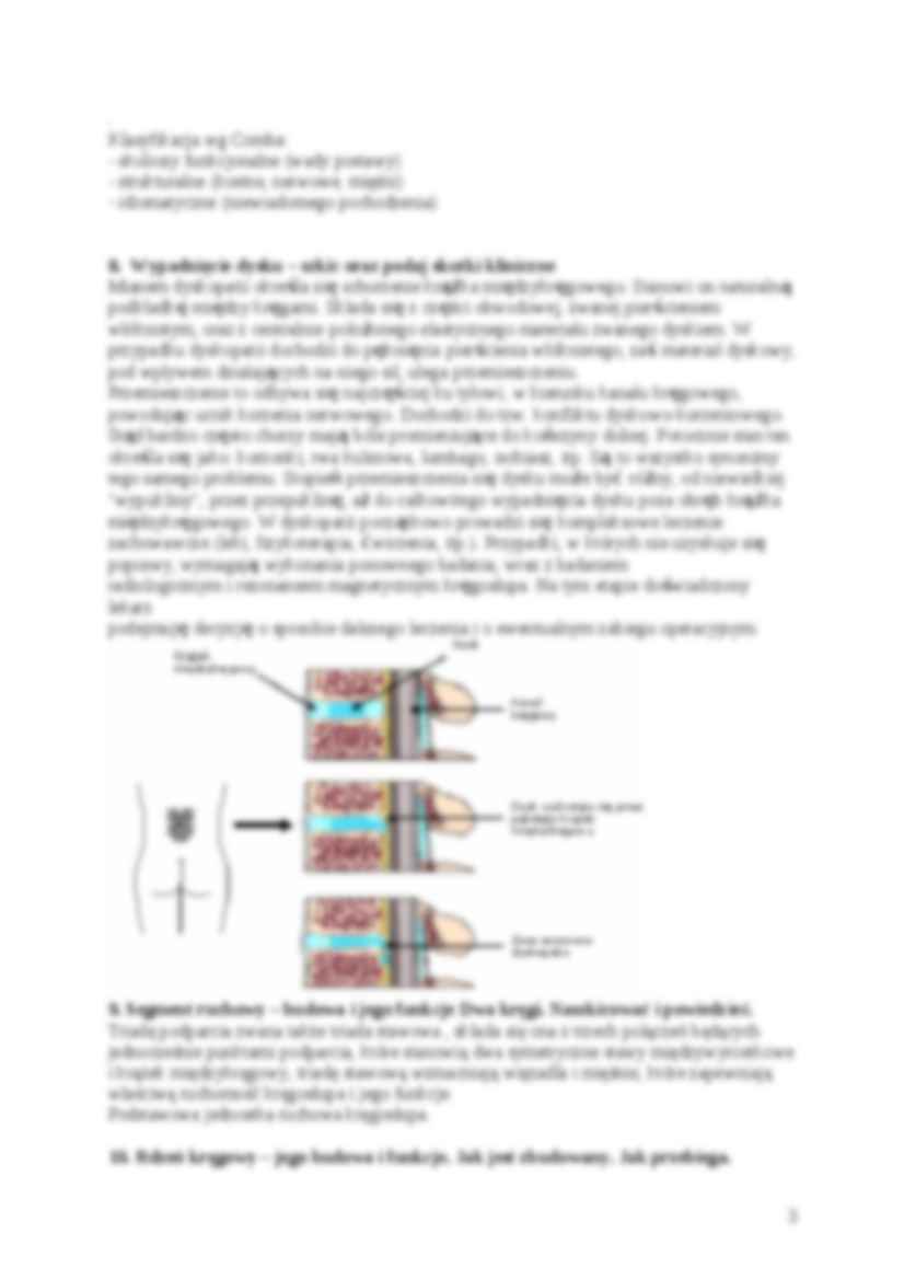 Opracowanie zagadnień - Funkcje kręgosłupa - strona 3