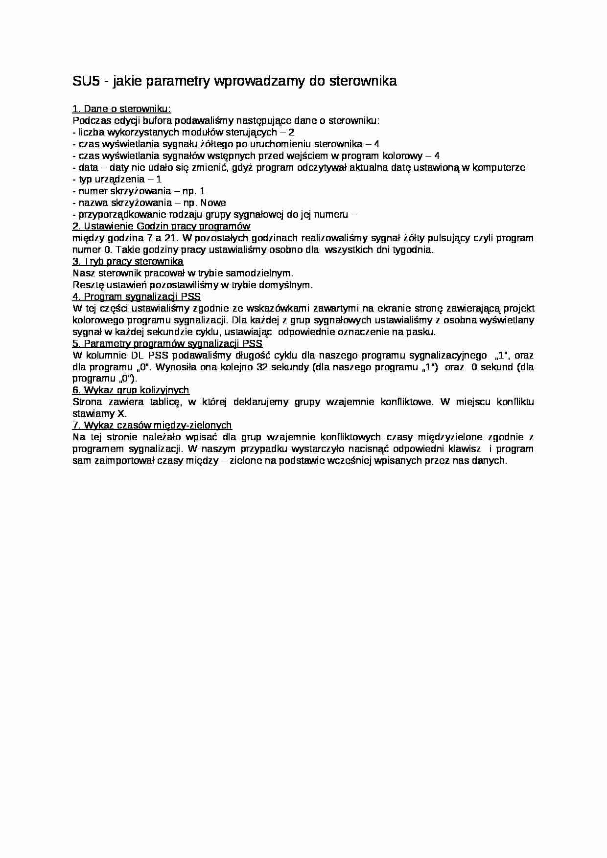 SU6 - parametry słownika - strona 1