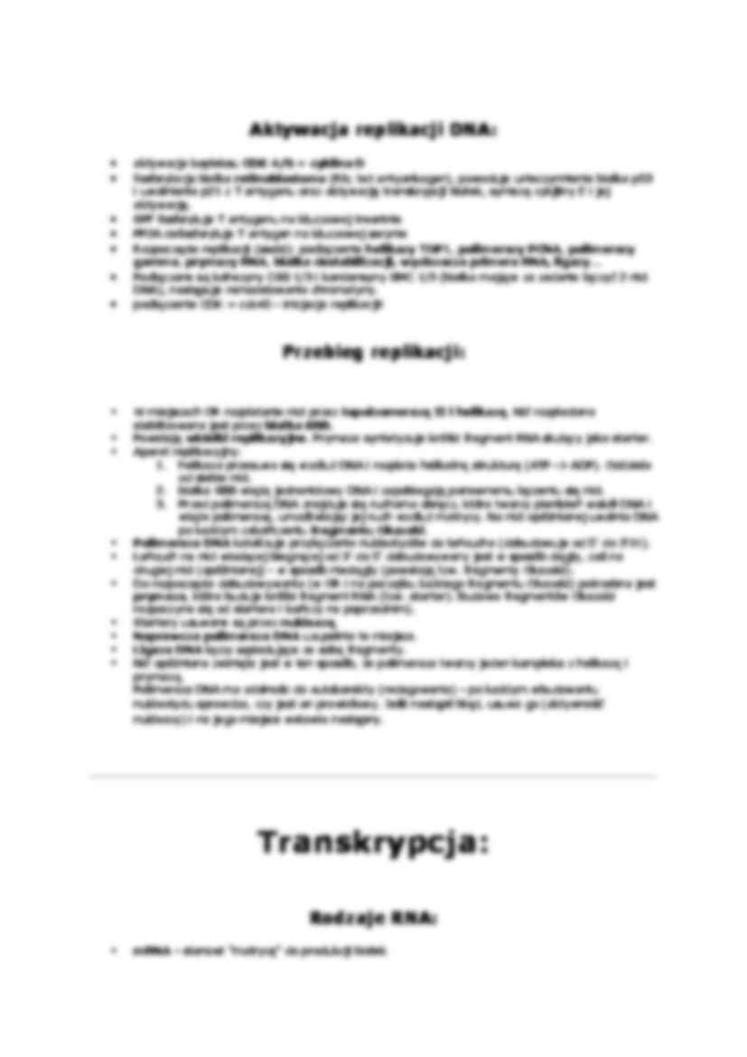Replikacja, transkrypcja, translacja - wykład - strona 2
