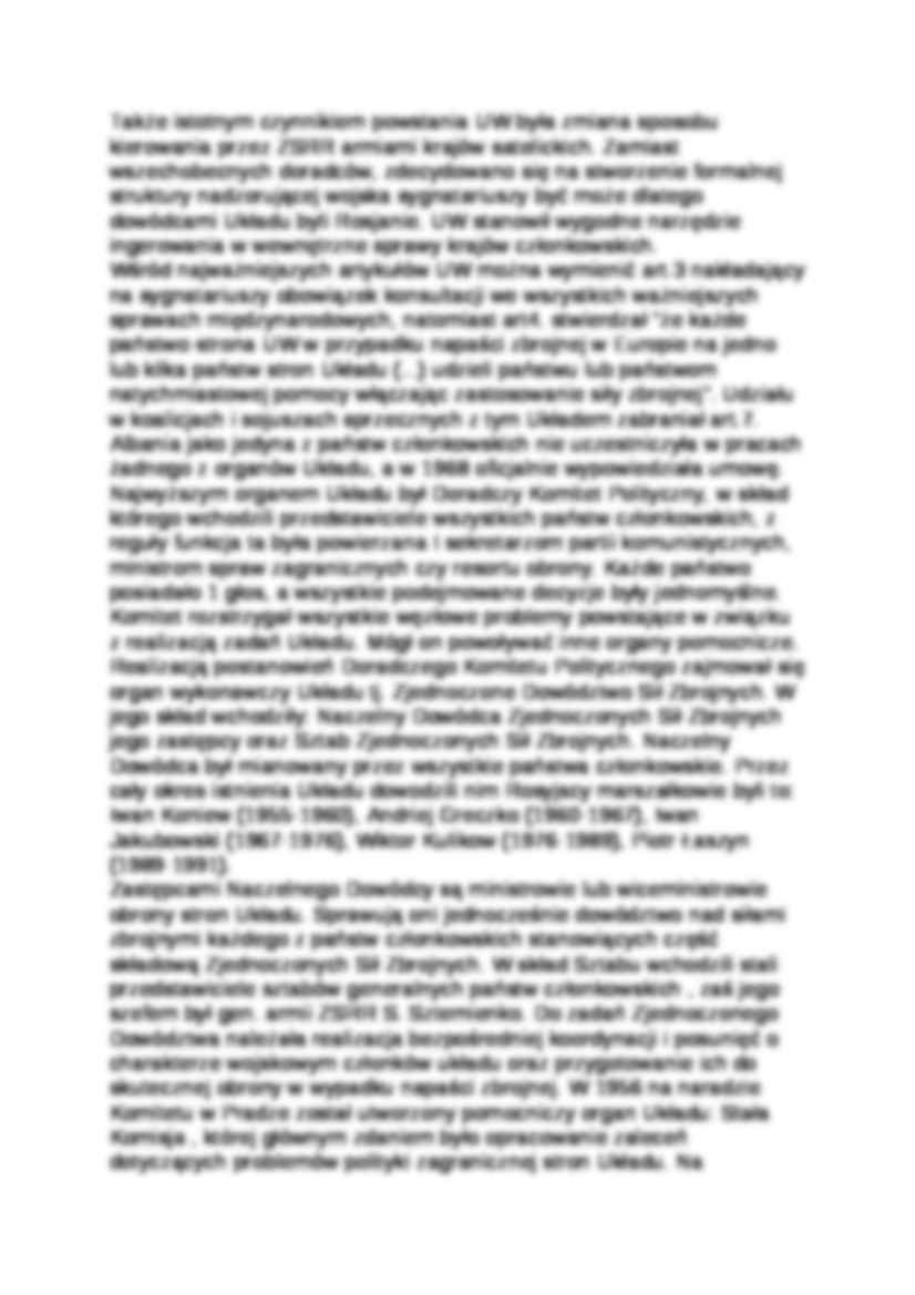 Wykład - organizacja układu warszawskiego - strona 2