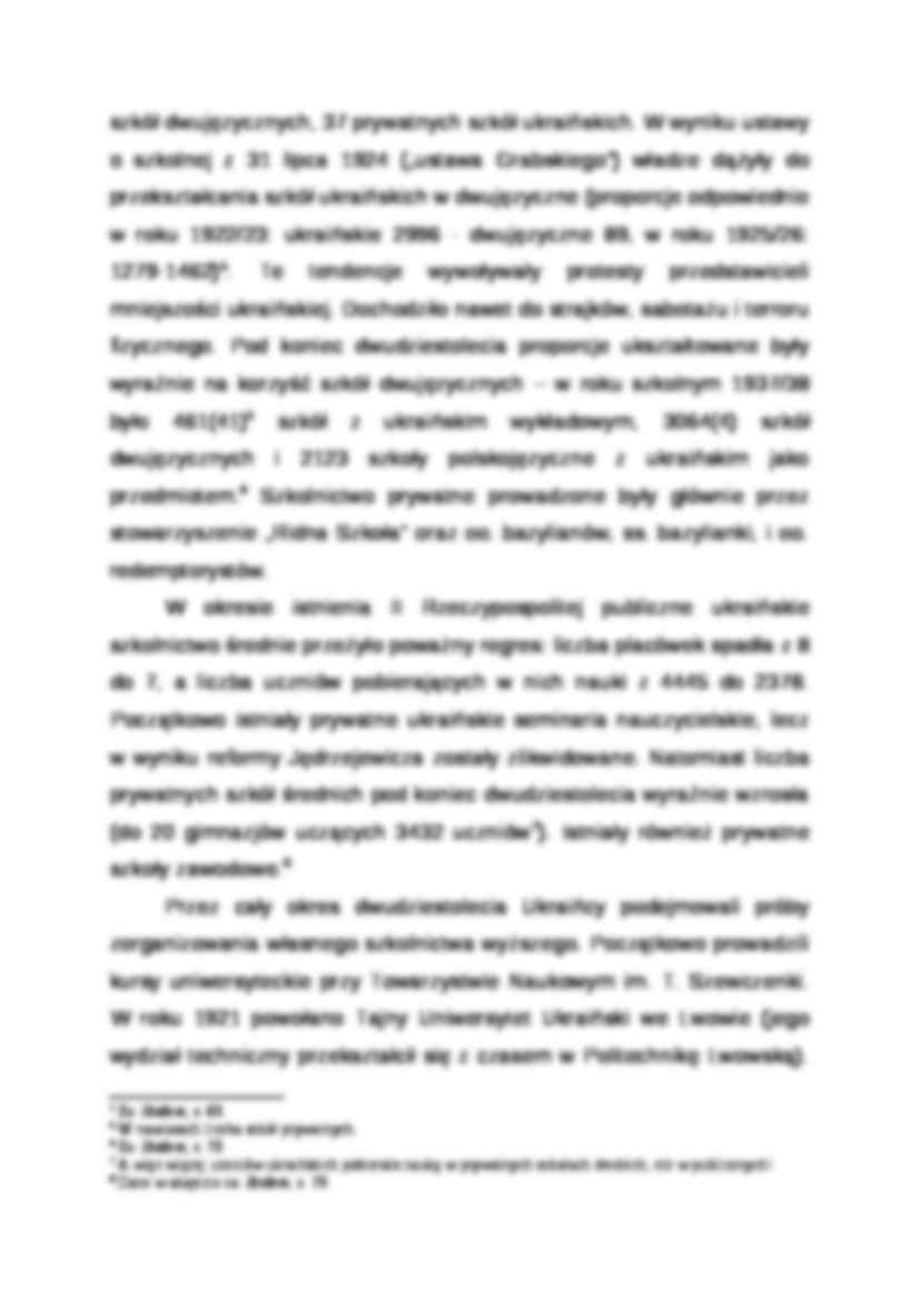 Wykład - problem mniejszości ukraińskiej w okresie II RP - strona 3