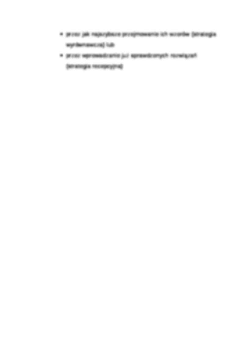 Wykład - Rodzaje strategii działania przedsiębiorstw - strona 3