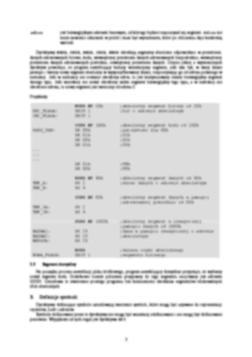 dyrektywy asemblerowe - omówienie - strona 3