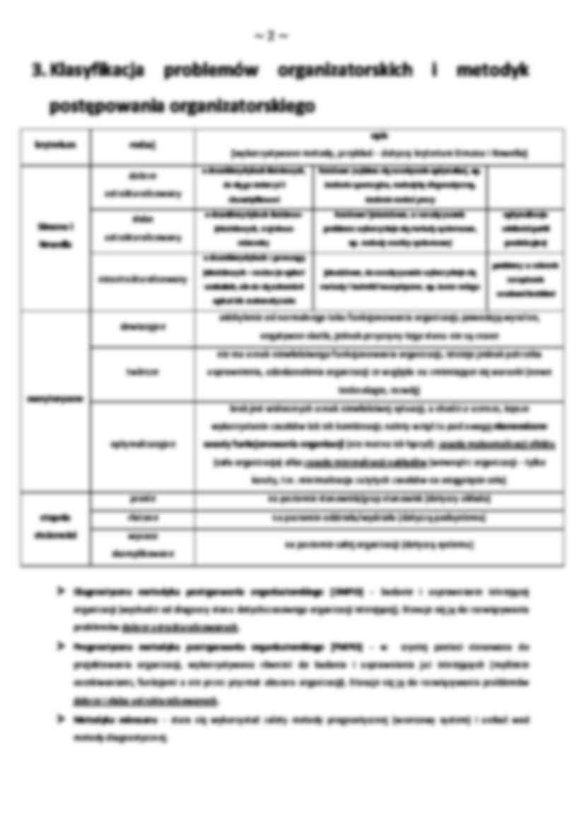 metody i techniki organizatorskie - opracowanie wykładu - strona 2
