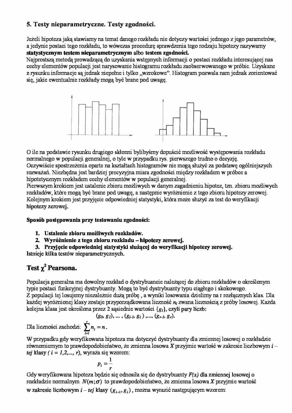 testy nieparametryczne, testy zgodności - strona 1