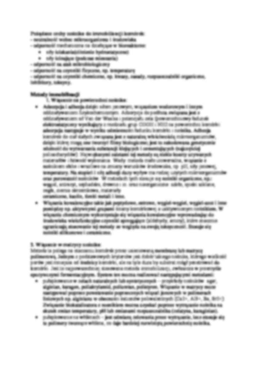 Immobilizacja biokatalizatorów - omówienie - strona 2