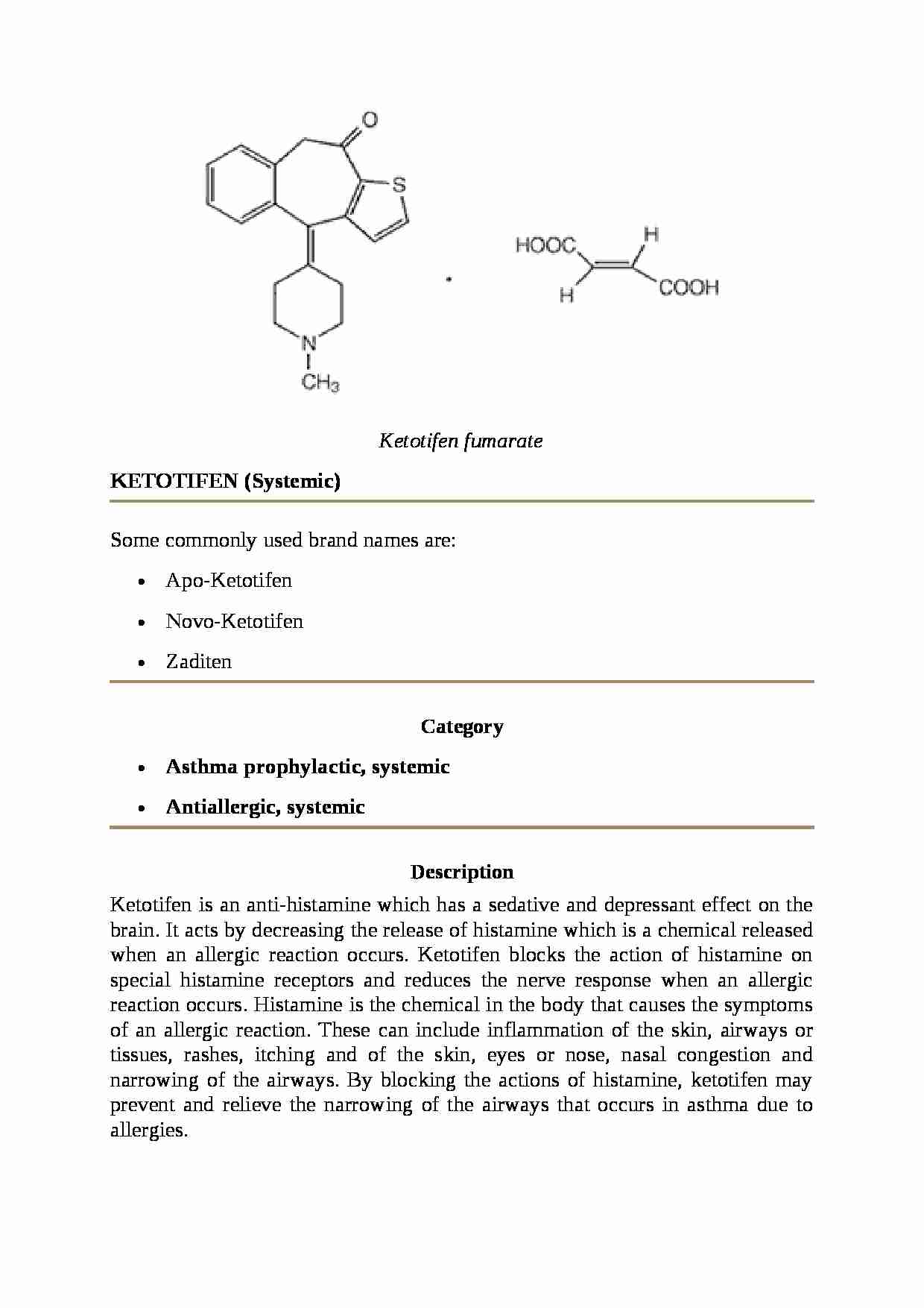Technologia leków i biocydów- ketotifen - strona 1