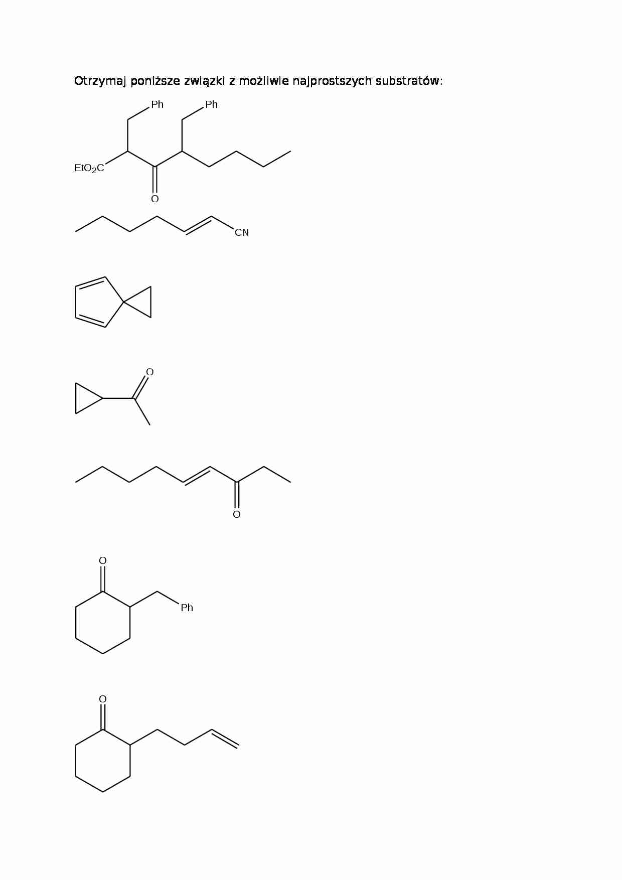 Chemia organiczna II- zadania - strona 1